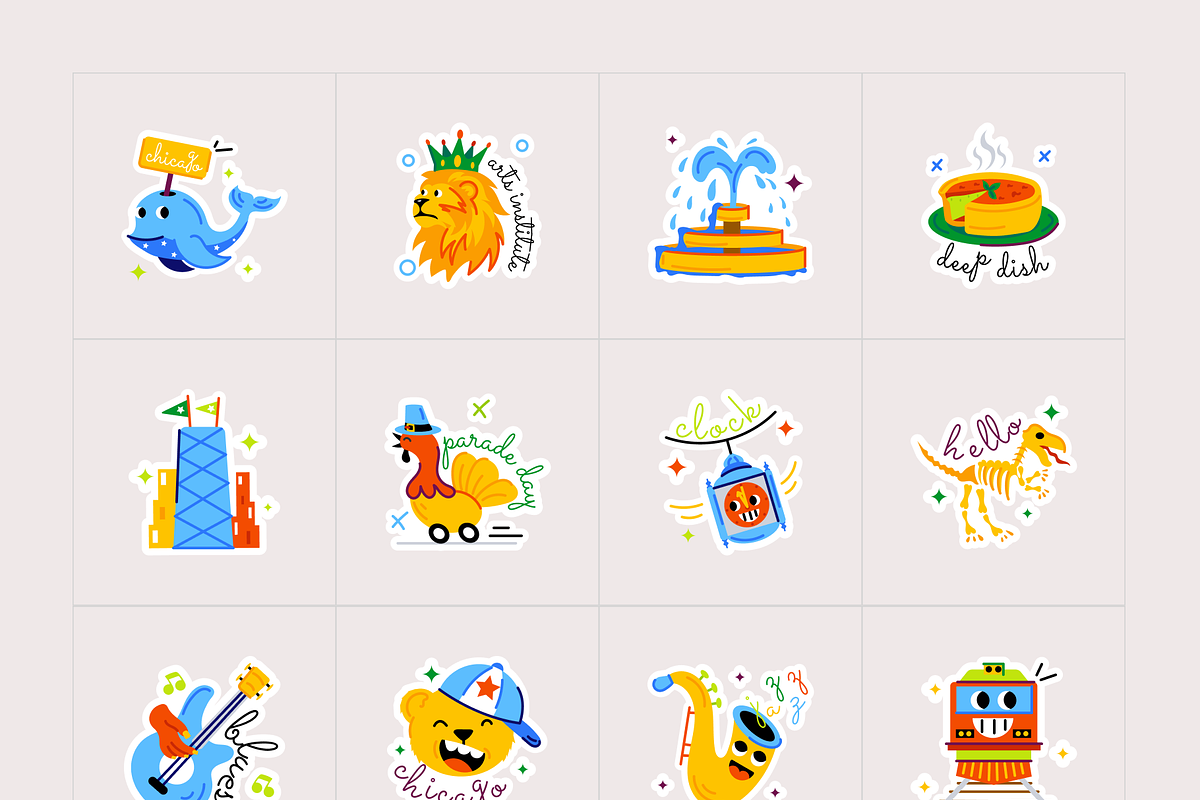 Animated Chicago Stickers, an Emoji Icon by Prosymbols (Photo 8 of 13)
