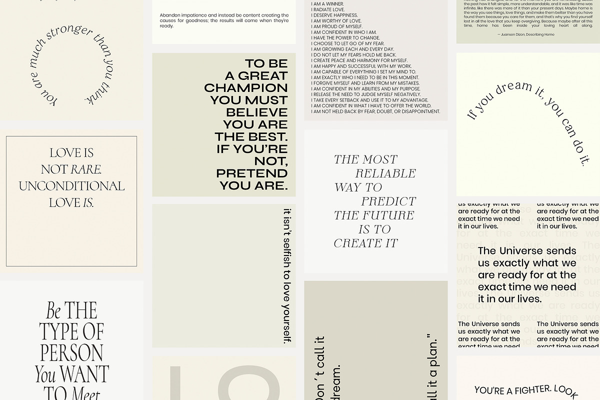 Instagram Quotes Posts Stories PS, a Social Media Template by Love Radiation Studio (Photo 2 of 19)