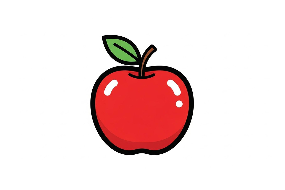 Apple Fruit Vector Icon Bundle, an Illustration by musafir_fashion (Photo 47 of 49)