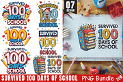 Survived 100 Days of School PNG Bund, a Graphic by Cut File (Thumbnail 1 of 5)