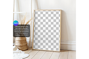 Neutral Frame with Wicker Vase, a Product Mockup by MockupWizard (Thumbnail 3 of 5)