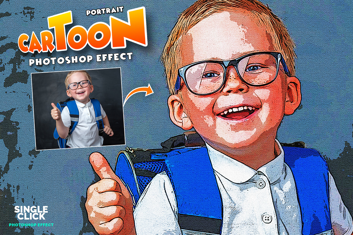Portrait Cartoon Effect FX, an Action Add-On by U_Design (Photo 1 of 8)