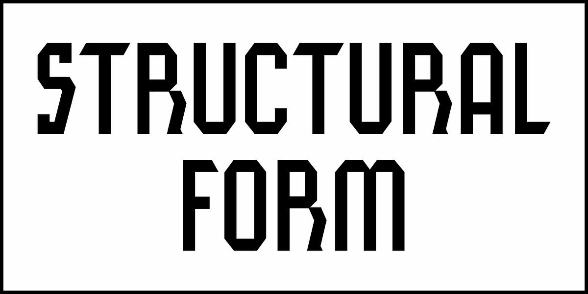 Structural Form JNL, a Font by Jeff Levine Fonts (Photo 2 of 5)