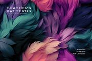 Feather Patterns: Seamless Patterns, a Pattern Graphic by RuleByArt (Thumbnail 3 of 15)