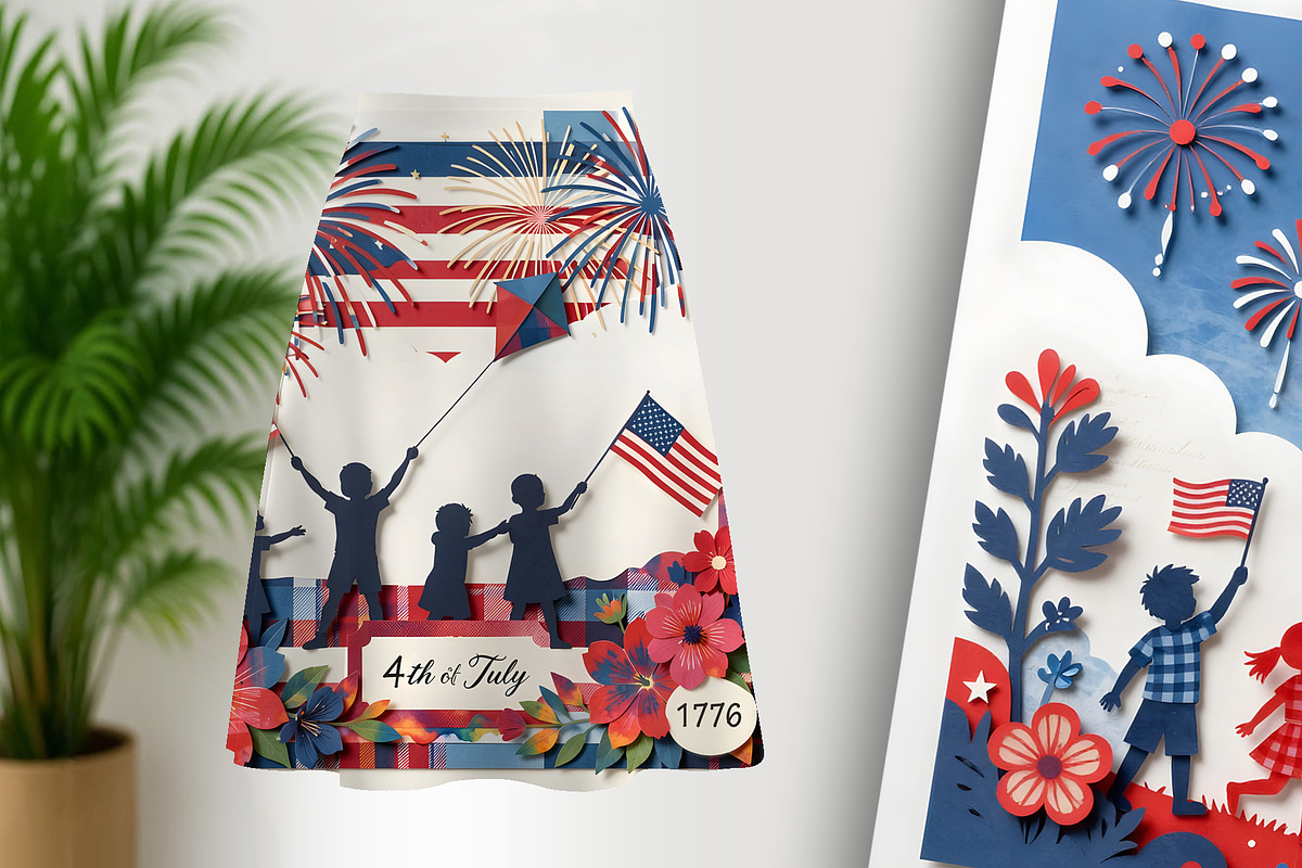 4th of July Paper Cutting 3, an Education Illustration by Sharon Schwalbe (Photo 2 of 6)
