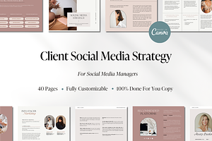 Social Media Strategy Canva Template