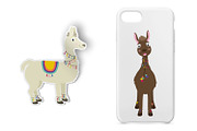 Llama Clipart, an Illustration by Huckleberry Hearts (Thumbnail 2 of 3)