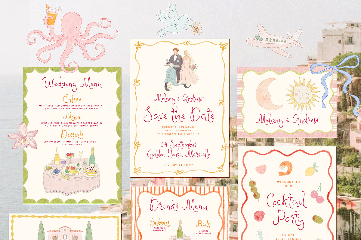 Whimsy Hand-drawn Watercolor Wedding, an Object Illustration by Ayya Studio (Photo 3 of 12)
