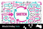 Hand Draw Sketch Doodles Elements, an Object Graphic by serkorkin (Thumbnail 1 of 2)