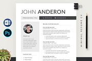 Modern Resume Template CV, a Resume Template by Pixelpick (Thumbnail 1 of 4)