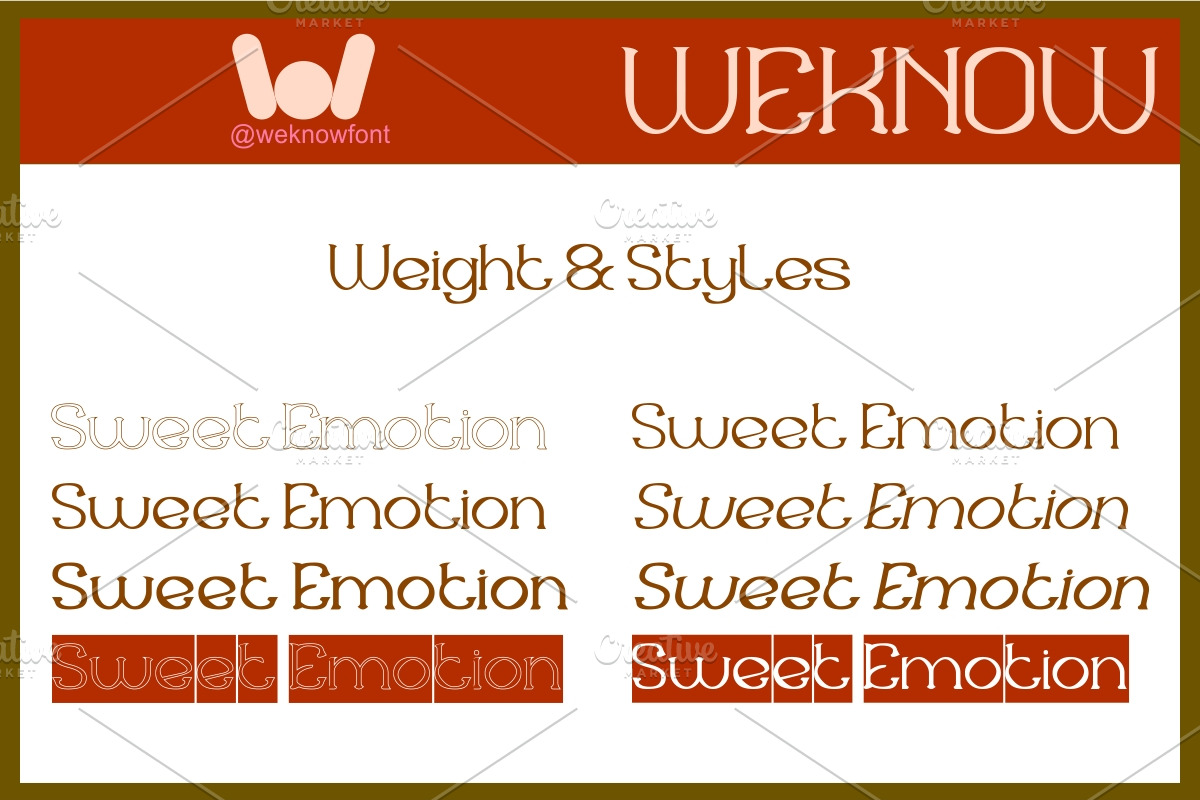 Sweet Emotion Font, a Serif Font by weknow (Photo 7 of 8)