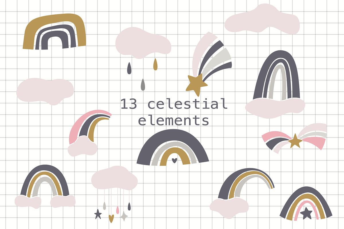 Scandinavian Unicorn Clipart, an Object Graphic by Happiestsim (Photo 2 of 3)