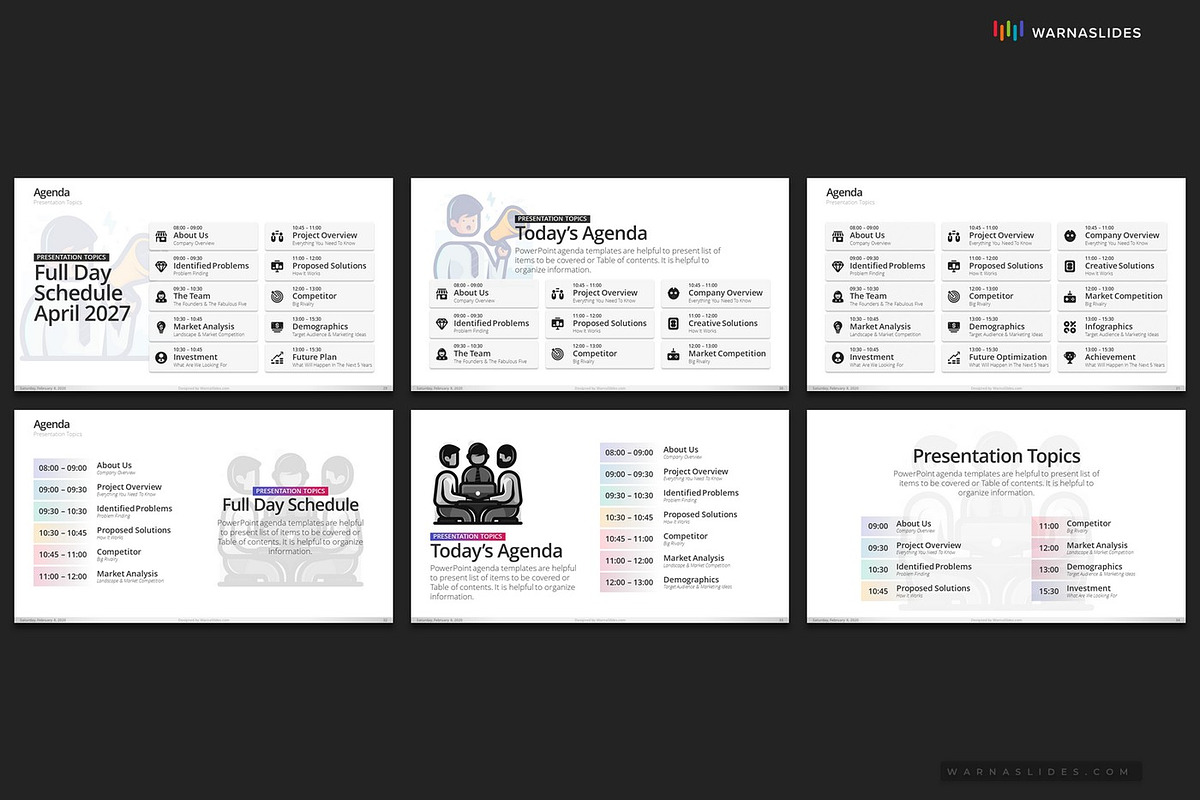 Agenda Meeting PowerPoint Templates, a Presentation Template by Warna Works (Photo 9 of 12)