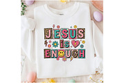 Jesus is Enough PNG,Christian Retro, an Illustration by Designking (Thumbnail 4 of 6)