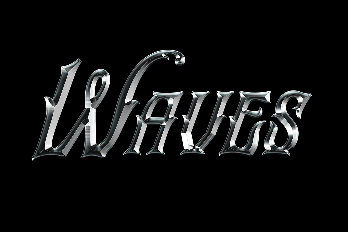 Metal Chrome Text Effects Photoshop, a Brushes & More by Giallo (Photo 27 of 27)