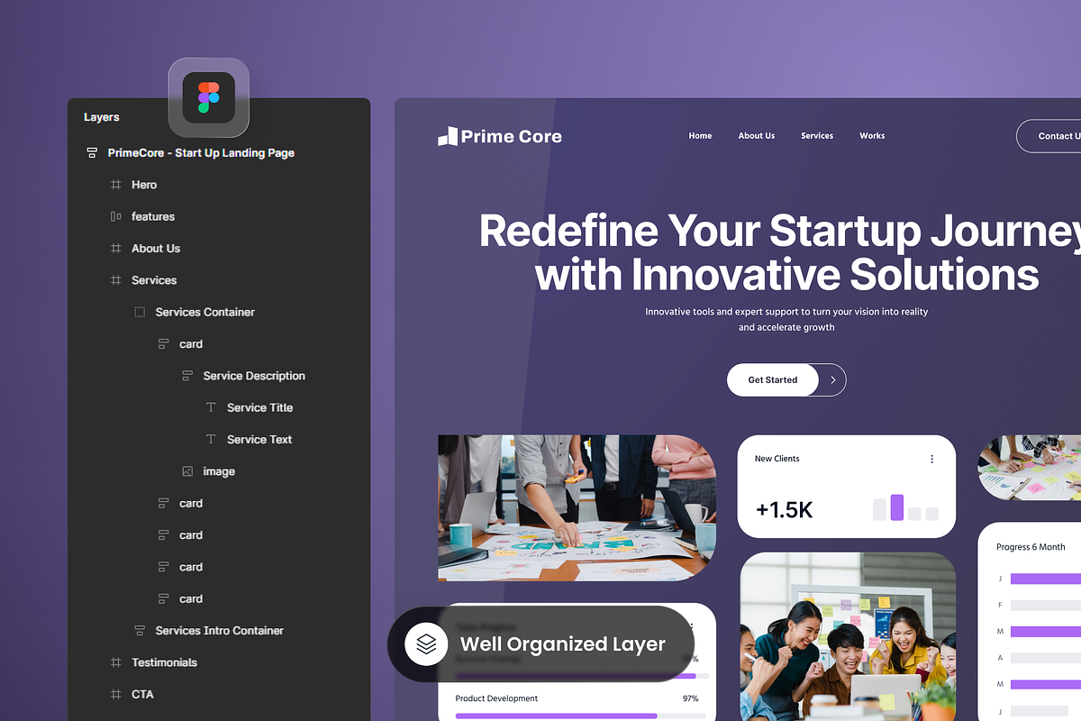 Start Up Website Landing Page, a Landing Page Template by SLAB! Design (Photo 3 of 5)