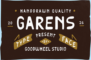 Garens | Handdrawn Typeface