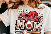 Baseball Mom Sports PNG, an Object Illustration by DreamCafeArt (Thumbnail 3 of 6)