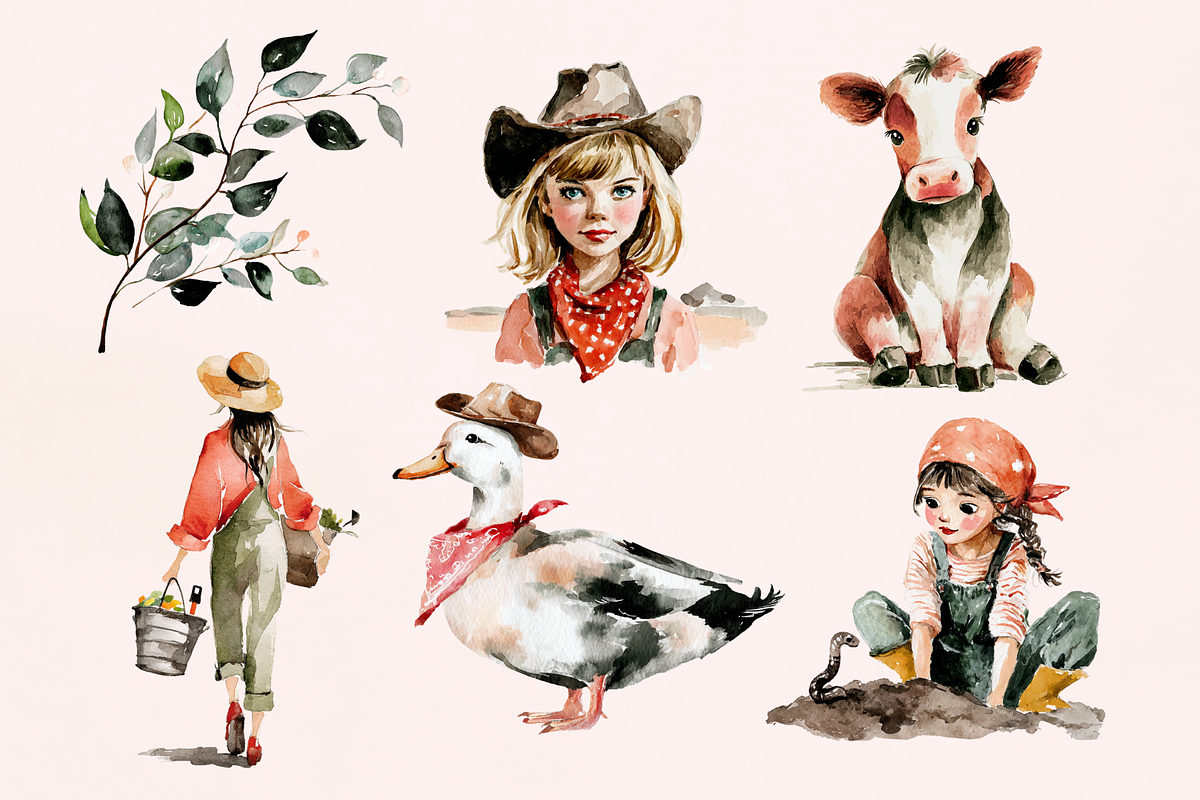 Whimsy Cottagecore Set, an Animal Illustration by GiraffeCreative (Photo 14 of 20)