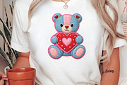 Patchwork Valentine Love Teddy Bear, an Illustration by DreamPrint404 (Thumbnail 4 of 8)