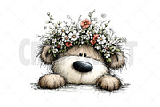 Whimsical Spring Teddy Bear Clipart, an Illustration by Craft Nest (Thumbnail 11 of 12)