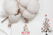 Funny Christmas Tree Clipart Set, a Decorative Illustration by Pati Charm Studio (Thumbnail 8 of 8)