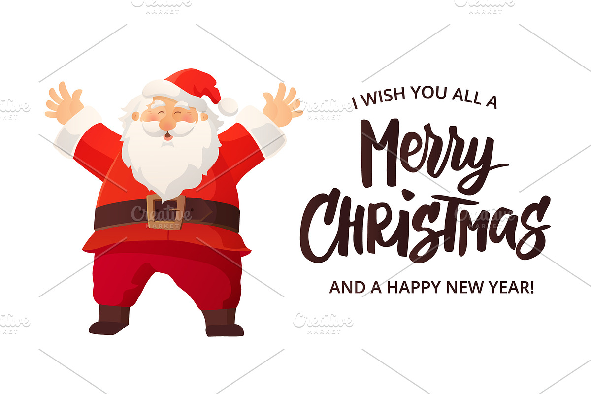 4 Santa Claus characters, a Seasonal Illustration by Olga Proz (Photo 4 of 5)