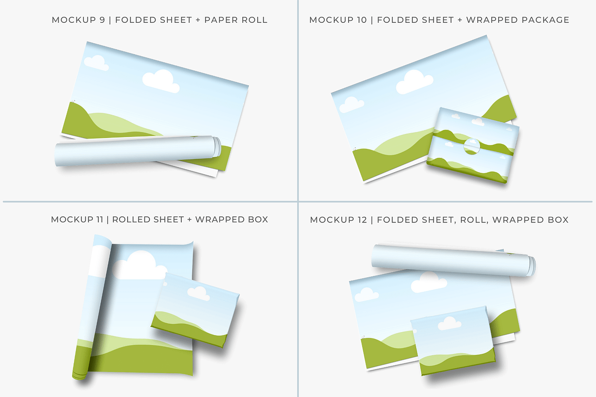 Gift Wrap Mockup Set for Canva, a Mockup by Mockup Scene (Photo 6 of 20)