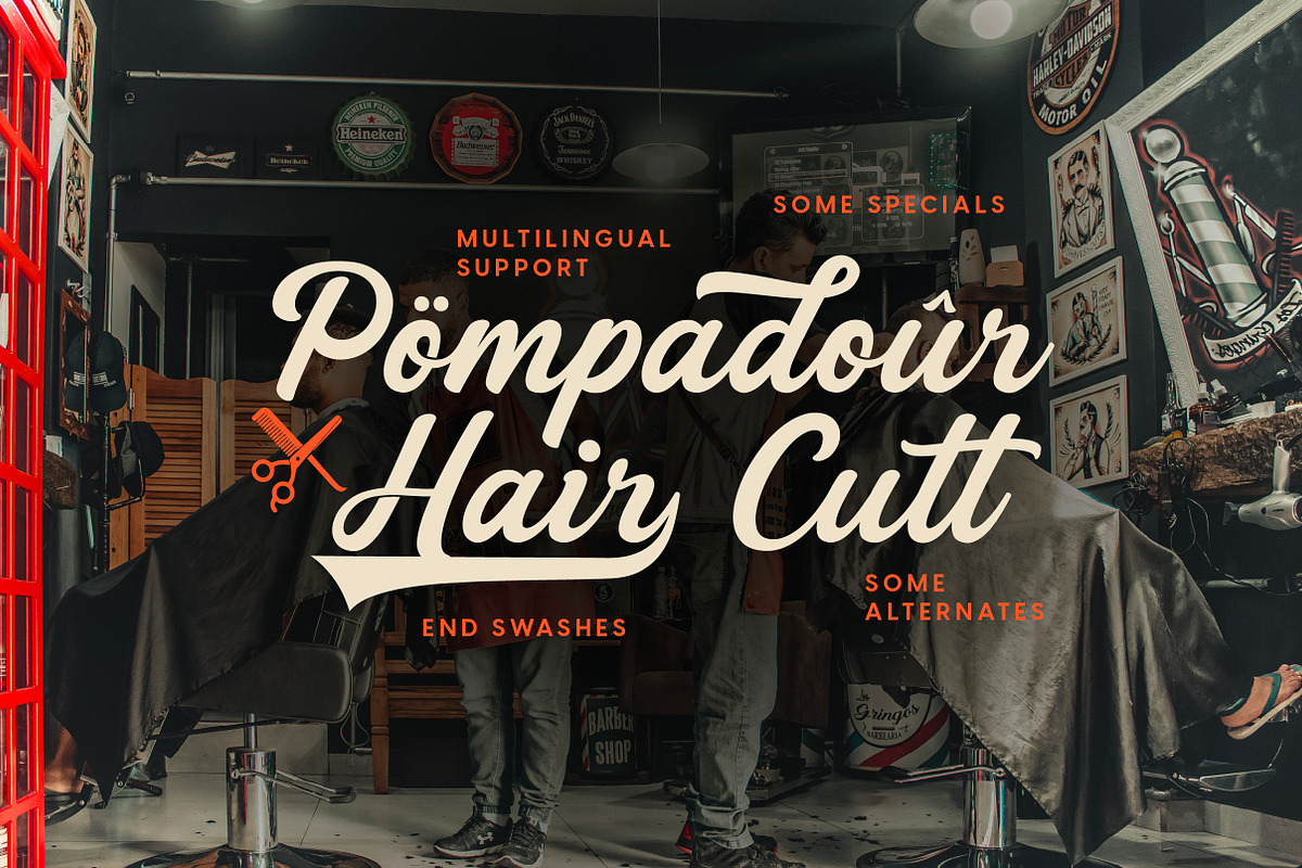 Barberico: The Bold & Stylish Script, a Script Font by fopifopi (Photo 2 of 7)