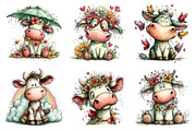 Whimsical Summer Cow Clipart, an Illustration by Dream Creation (Thumbnail 3 of 7)