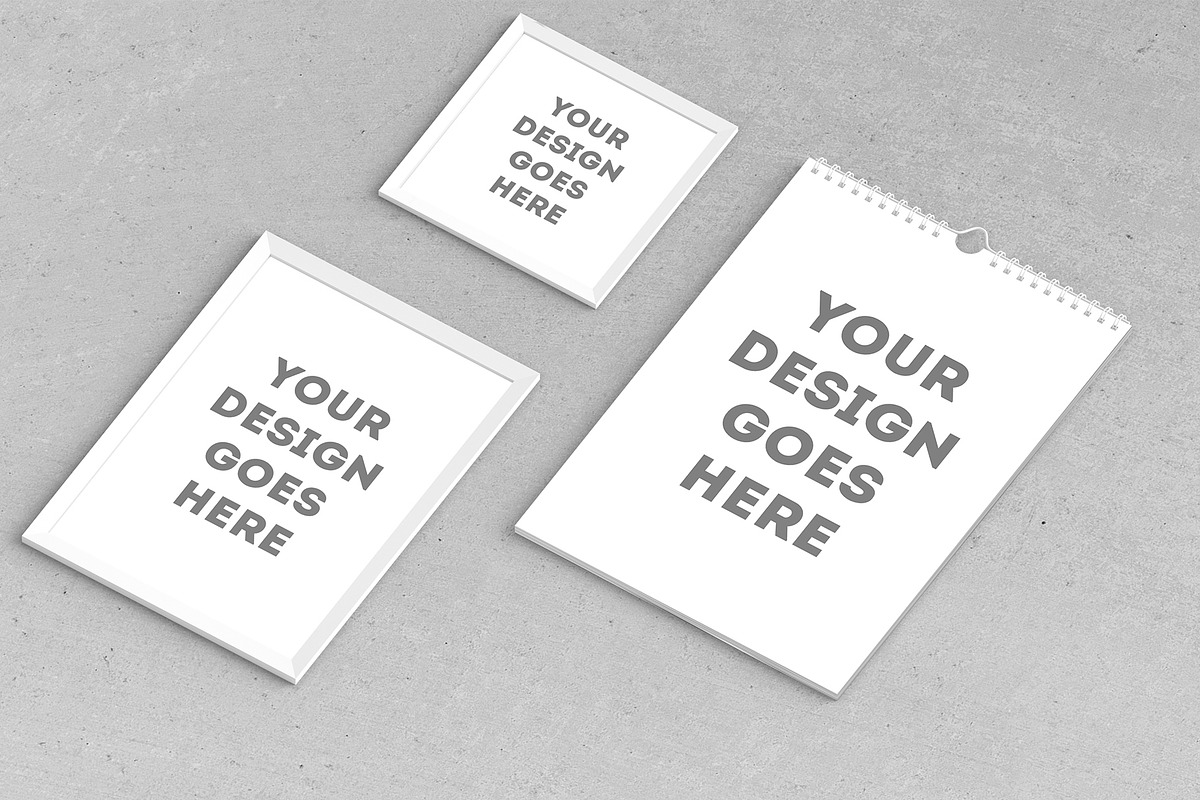 Wall Calendar PSD Mockups, a Print Template by simuradi (Photo 1 of 2)