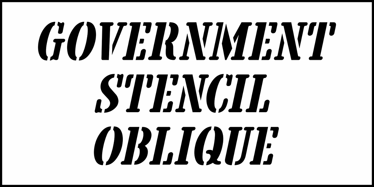 Government Stencil JNL, a Font by Jeff Levine Fonts (Photo 4 of 5)