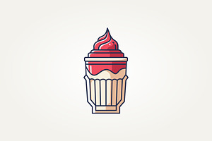 fresh milkshake flat icon logo, a Branding & Logo Template by Blazybone