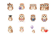 Cute Little Owl Clipart Sublimation, an Illustration by SinaCreation (Thumbnail 3 of 7)