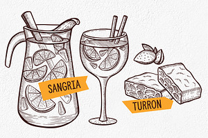 Spanish Food Illustrations