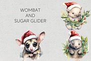 Christmas Australian Animals Clipart, a Seasonal Illustration by Pawcasso's Portraits (Thumbnail 2 of 9)