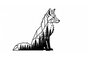 Fox Forest Silhouette Vector Bundle, an Illustration by Creativeshirt (Thumbnail 19 of 31)