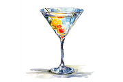 Prompt Cocktail glass clipart, a Decorative Illustration by Creative design (Thumbnail 4 of 7)