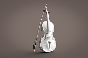 Violin 3d Model Game Ready