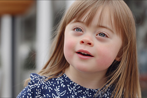 Smiling young girl with long blond, a Person Photo by MistyDay