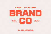 Brandco, a Sans Serif Font by DonMarciano (Thumbnail 1 of 6)