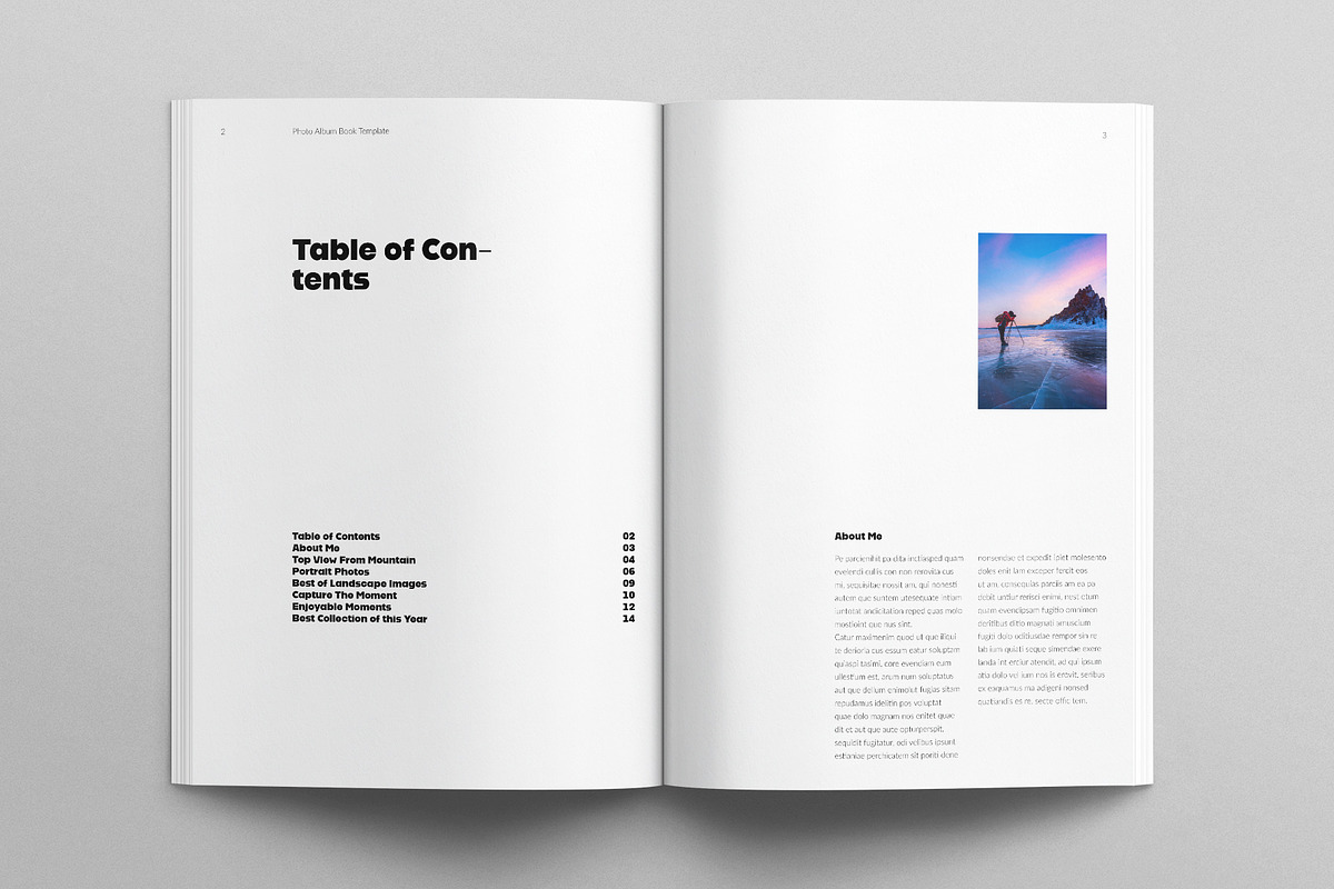 Photo Album Book Template, a Brochure Template by E-Type (Photo 2 of 7)