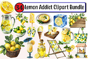 Lemon Addict Clipart Bundle, an Illustration by Design Market (Thumbnail 1 of 3)