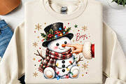 Boop Snowman Christmas PNG, a Seasonal Illustration by Canvas Craft (Thumbnail 2 of 6)
