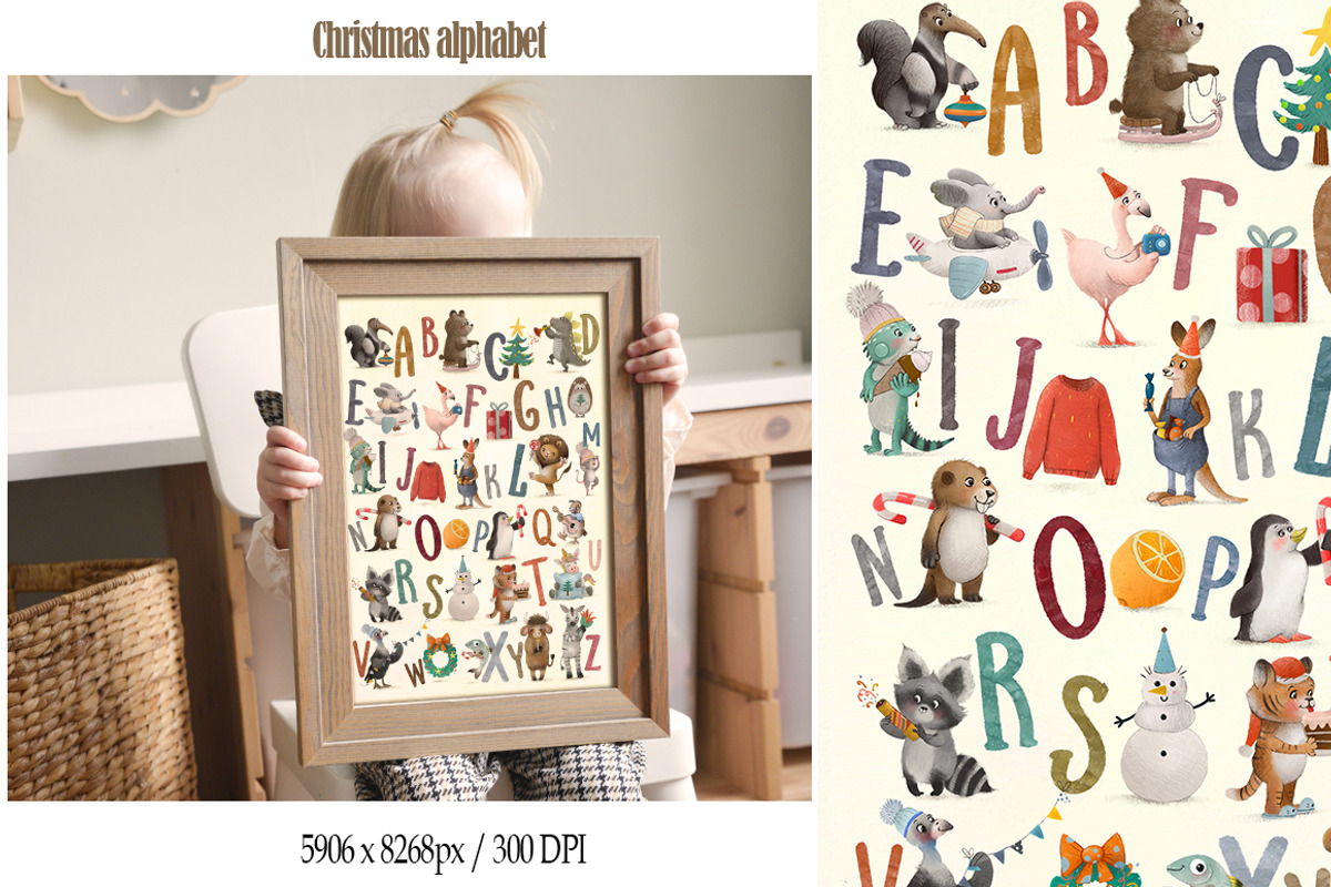 Cute Christmas Animals, an Animal Illustration by TanyaSchuka (Photo 6 of 15)