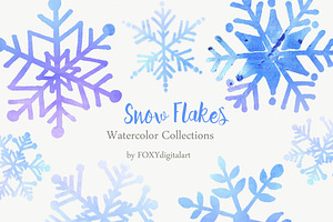 26 Christmas Snow Flakes Clipart