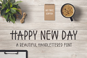 Happy New Day Font, a Sans Serif Font by iPad Lettering (Thumbnail 1 of 4)