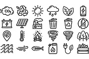 Eco Friendly Line Icon Set, an Illustration by designvectx (Thumbnail 2 of 3)