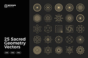 25 Sacred Geometry Vectors, an Object Graphic by Bitstate Design (Thumbnail 1 of 3)