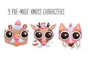 Christmas animal character creator, an Animal Illustration by Lana Sham (Thumbnail 4 of 19)